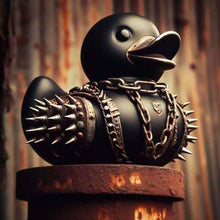 Load image into Gallery viewer, Satan Duck Punk Duck Small Death Rock Duck Valentina Lady Duck Goth Girl Duck for Desk Car Interior Truck Dashboard Tabletop Decoration