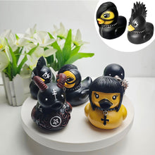 Load image into Gallery viewer, Satan Duck Punk Duck Small Death Rock Duck Valentina Lady Duck Goth Girl Duck for Desk Car Interior Truck Dashboard Tabletop Decoration