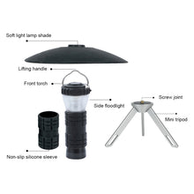 Load image into Gallery viewer, Outdoor Lighthouse Camping Light LED Multi-functional Triangle Stand Camp Atmosphere Light with Hook Tent Light Emergency Light