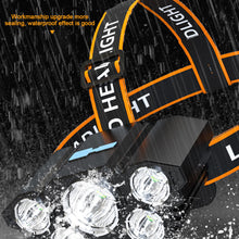 Load image into Gallery viewer, 5LED Strong Long-range Headlight USB Charging Outdoor Night Fishing Waterproof Camping Work Headlight