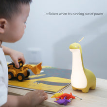 Load image into Gallery viewer, Dinosaur Night Light Long Necked Animal Light Cartoon Bedside Lamp Children's Eye Protection LED Light USB Charging Dimming Atmosphere Light Desktop Ornament Gift
