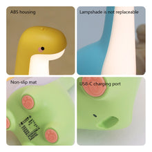 Load image into Gallery viewer, Dinosaur Night Light Long Necked Animal Light Cartoon Bedside Lamp Children's Eye Protection LED Light USB Charging Dimming Atmosphere Light Desktop Ornament Gift