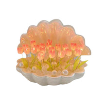 Load image into Gallery viewer, Shell Tulip Night Light DIY Home Decor LED Night Lamp Bedroom Atmosphere Light Decoration Bedside Lamps Creative Valentine Christmas Birthday Kids Gift
