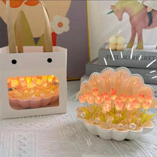 Load image into Gallery viewer, Shell Tulip Night Light DIY Home Decor LED Night Lamp Bedroom Atmosphere Light Decoration Bedside Lamps Creative Valentine Christmas Birthday Kids Gift