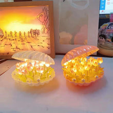 Load image into Gallery viewer, Shell Tulip Night Light DIY Home Decor LED Night Lamp Bedroom Atmosphere Light Decoration Bedside Lamps Creative Valentine Christmas Birthday Kids Gift