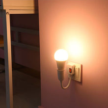 Load image into Gallery viewer, EU US Direct Plug-in Lamp Base E27 Rotary Lamp Socket Bulb Holder Flexible Lamp Holder Converter With Switch LED Table Lamp Adapter Light Base With On/Off
