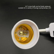 Load image into Gallery viewer, EU US Direct Plug-in Lamp Base E27 Rotary Lamp Socket Bulb Holder Flexible Lamp Holder Converter With Switch LED Table Lamp Adapter Light Base With On/Off