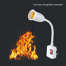 Load image into Gallery viewer, EU US Direct Plug-in Lamp Base E27 Rotary Lamp Socket Bulb Holder Flexible Lamp Holder Converter With Switch LED Table Lamp Adapter Light Base With On/Off
