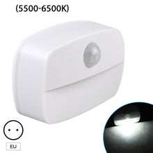 Load image into Gallery viewer, LED Night Light EU Plug In Lamp Smart Motion Sensor Light Indoor Mini Wall Lamp WC Hallway Stair Bedside Night Lamp Home Decoration Nightlights
