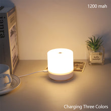 Load image into Gallery viewer, Touch Rechargeable LED Night Light Creative USB Bedside Lamp Touch 3 Modes Dimming Table Lamp Eye Protection For Bedroom Reading Lamp