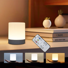 Load image into Gallery viewer, Touch Rechargeable LED Night Light Creative USB Bedside Lamp Touch 3 Modes Dimming Table Lamp Eye Protection For Bedroom Reading Lamp