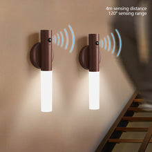 Load image into Gallery viewer, Intelligent Wooden LED Night Light Magnetic Portable Lamp USB Charging Night Lamp Staircase Corridor Bedroom Closet light Bedside Atmosphere Light