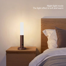 Load image into Gallery viewer, Intelligent Wooden LED Night Light Magnetic Portable Lamp USB Charging Night Lamp Staircase Corridor Bedroom Closet light Bedside Atmosphere Light
