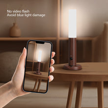 Load image into Gallery viewer, Intelligent Wooden LED Night Light Magnetic Portable Lamp USB Charging Night Lamp Staircase Corridor Bedroom Closet light Bedside Atmosphere Light
