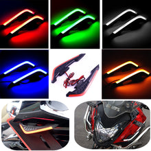 Load image into Gallery viewer, 2Pcs Motorcycle Front Side Spoiler Winglets Aerodynamic Wing Set Fixed Wind Wings with LED Lights and Adhesive Decoration Sticker