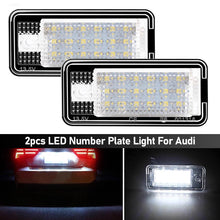 Load image into Gallery viewer, 2Pcs DC 12V Car Number License Plate Light Lamp No Error Canbus White For Audi A3 S3 A4 S4 A6 C6 A8 S8 Q7