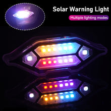 Load image into Gallery viewer, Solar Power LED Mortorcycle Car Warning Light Night Ride Tail Light Anti-rear Strobe Light for Motorcycle Electric Vehicle Bicycle