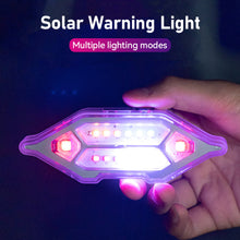Load image into Gallery viewer, Solar Power LED Mortorcycle Car Warning Light Night Ride Tail Light Anti-rear Strobe Light for Motorcycle Electric Vehicle Bicycle