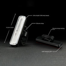 Load image into Gallery viewer, RGB LED USB Cycling Tail Light 750 mAh Bicycle Lights Memory Mode Rainbow Warning Waterproof Helmet Scooter Rear Taillight