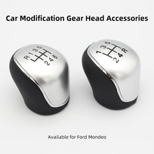Load image into Gallery viewer, 5/6 Speed Car Gear Shift Knob Leather Shifter Lever Arm Headball for Ford Mondeo 4 Mk4 Focus S-Max C- Max Kuga Galaxy Accessories
