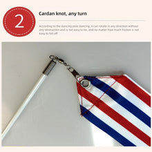 Load image into Gallery viewer, 1.2M/2M Gym Ribbons Dance Ribbon Rhythmic Art Gymnastics Ballet Streamer Twirling Rod Striped Star Stick Training