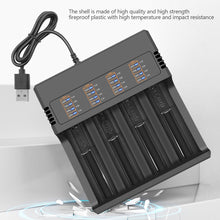 Load image into Gallery viewer, 4.2V 3.9V 3.6V 3.2V 18650 16340 10400 26650 18490 AA AAA 14500 21700 Lithium Ni-mh Battery Smart Charger