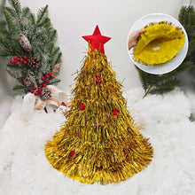 Load image into Gallery viewer, 2025 Ins Christmas Tree Hat Creative Xmas Headwear for Girls Tinsel Christmas Headband Party Costume New Year Decor Supplies