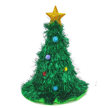 Load image into Gallery viewer, 2025 Ins Christmas Tree Hat Creative Xmas Headwear for Girls Tinsel Christmas Headband Party Costume New Year Decor Supplies