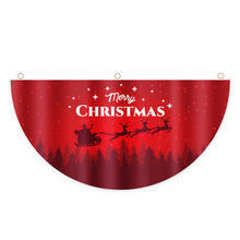 Load image into Gallery viewer, Christmas Fan-Shaped Flag Banner Christmas Door Windows Garden Railing Hanging Ornaments New Year 2025 Xmas Home Decoration Navidad Gift