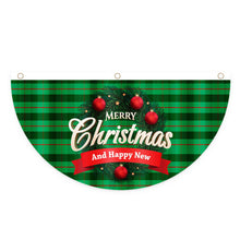 Load image into Gallery viewer, Christmas Fan-Shaped Flag Banner Christmas Door Windows Garden Railing Hanging Ornaments New Year 2025 Xmas Home Decoration Navidad Gift