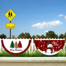 Load image into Gallery viewer, Christmas Fan-Shaped Flag Banner Christmas Door Windows Garden Railing Hanging Ornaments New Year 2025 Xmas Home Decoration Navidad Gift