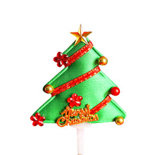 Load image into Gallery viewer, 10Pcs Cake Topper Christmas Theme Plastic Fruit Picks Cupcake Topper Cake Insert Cards For Party Decoration Supplies Cake Decoration