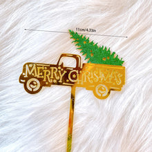 Load image into Gallery viewer, Cake Topper Christmas Theme Acrylic Fruit Picks Cupcake Topper Cake Insert Cards For Party Decoration Supplies Cake Decoration