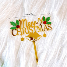 Load image into Gallery viewer, Cake Topper Christmas Theme Acrylic Fruit Picks Cupcake Topper Cake Insert Cards For Party Decoration Supplies Cake Decoration