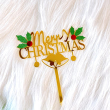 Load image into Gallery viewer, Cake Topper Christmas Theme Acrylic Fruit Picks Cupcake Topper Cake Insert Cards For Party Decoration Supplies Cake Decoration
