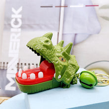 Load image into Gallery viewer, Crocodile Dinosaur Finger Biting Toy Keychain Tyrannosaurus Rex Tooth Extraction Game Fun Creative Stress Relief Skills Pendant