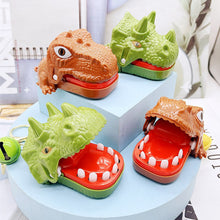 Load image into Gallery viewer, Crocodile Dinosaur Finger Biting Toy Keychain Tyrannosaurus Rex Tooth Extraction Game Fun Creative Stress Relief Skills Pendant