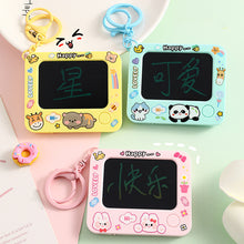 Load image into Gallery viewer, Creative Reusable Mini Drawing Board Capybara Bear Panda Small Writing Pad Doodle Sketch Lovely Backpack Keychain Kids Toy