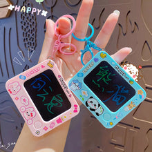 Load image into Gallery viewer, Creative Reusable Mini Drawing Board Capybara Bear Panda Small Writing Pad Doodle Sketch Lovely Backpack Keychain Kids Toy