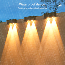 Load image into Gallery viewer, Super Bright Solar Light Outdoor Wall Spot Light Wall Solar LED Light Outdoor Wall Lamp Waterproof Garden Decoration Lamp Fence Corridor Sunlight Stairs Solar Lamp