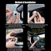 Load image into Gallery viewer, 2Pcs Car 360° Rotating Adjustable Blind Spot Rear View Mirrors Wide Angle Mirror with Suction Cup Convex Round Mirror