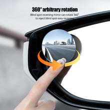 Load image into Gallery viewer, 2Pcs Car 360° Rotating Adjustable Blind Spot Rear View Mirrors Wide Angle Mirror with Suction Cup Convex Round Mirror