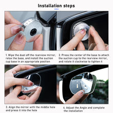 Load image into Gallery viewer, 2Pcs Car 360° Rotating Adjustable Blind Spot Rear View Mirrors Wide Angle Mirror with Suction Cup Convex Mirror