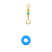 Load image into Gallery viewer, 20PCS Tilapia Release Ring O-Type Trap Set Open 8-Figure Swivel 360° Rotation Subwire Connector Fishing Accessories