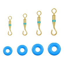 Load image into Gallery viewer, 20PCS Tilapia Release Ring O-Type Trap Set Open 8-Figure Swivel 360° Rotation Subwire Connector Fishing Accessories