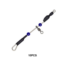 Load image into Gallery viewer, 10PCS American Swivel Steel Wire Balance 8-Figure Ring Connector Sea Fishing Boat Fishing Anti-Entanglement Colorful Bead Balance Fishing Accessories