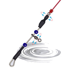 Load image into Gallery viewer, 10PCS American Swivel Steel Wire Balance 8-Figure Ring Connector Sea Fishing Boat Fishing Anti-Entanglement Colorful Bead Balance Fishing Accessories