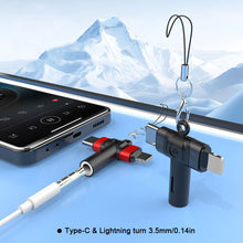 Load image into Gallery viewer, 1PC Multi-Function Audio Converter Type-C/Lightning Dual Interface To 3.5MM For Apple Samsung Huawei
