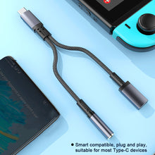 Load image into Gallery viewer, 1PC 10W 2-IN-1 Fast Charge Adapter Type-C To 3.5MM Earphone Audio Adapter For Apple 15 Samsung Huawei