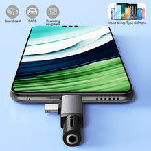 Load image into Gallery viewer, 1PC 2-IN-1 Audio Converter Lightning/Type-C To 3.5MM For Apple 15 Samsung Huawei